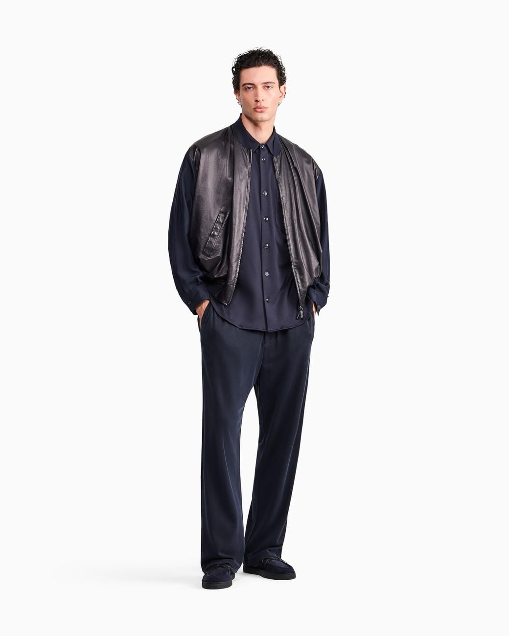 Giorgio Armani Blue Shirt Oversized for men