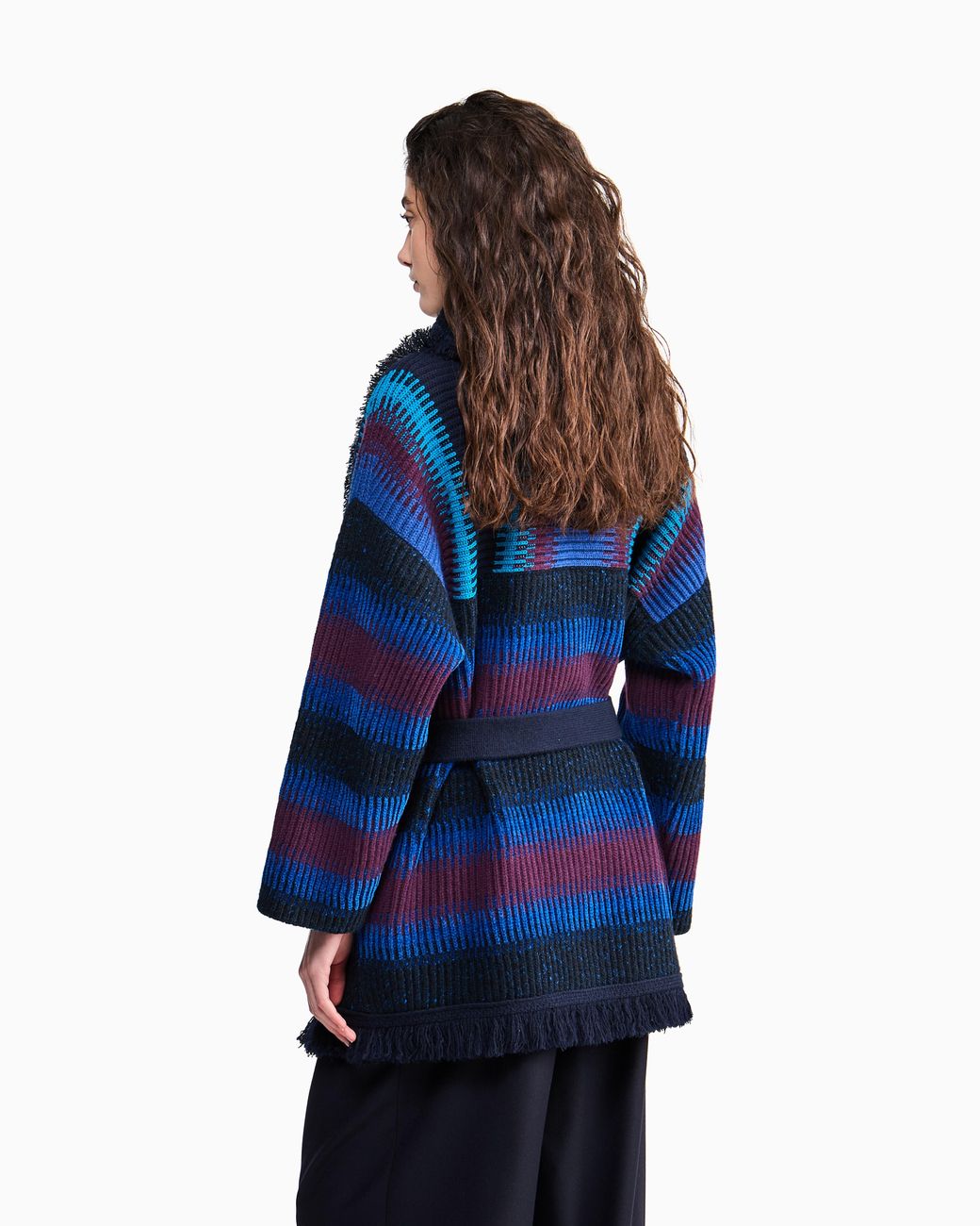 Giorgio Armani Blue For Alanui Cashmere Blend Cardigan