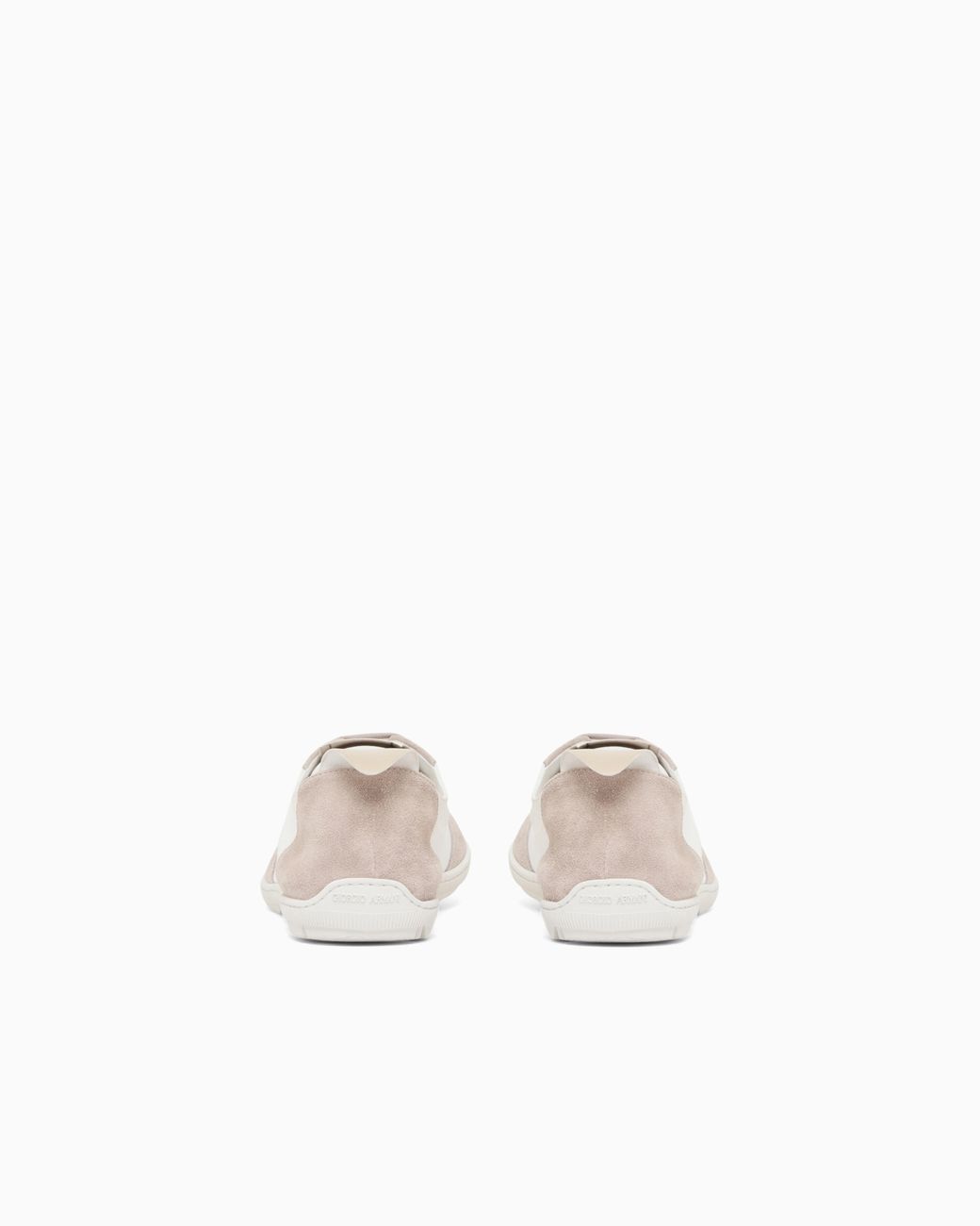 Giorgio Armani White Nylon And Suede Sneakers for men