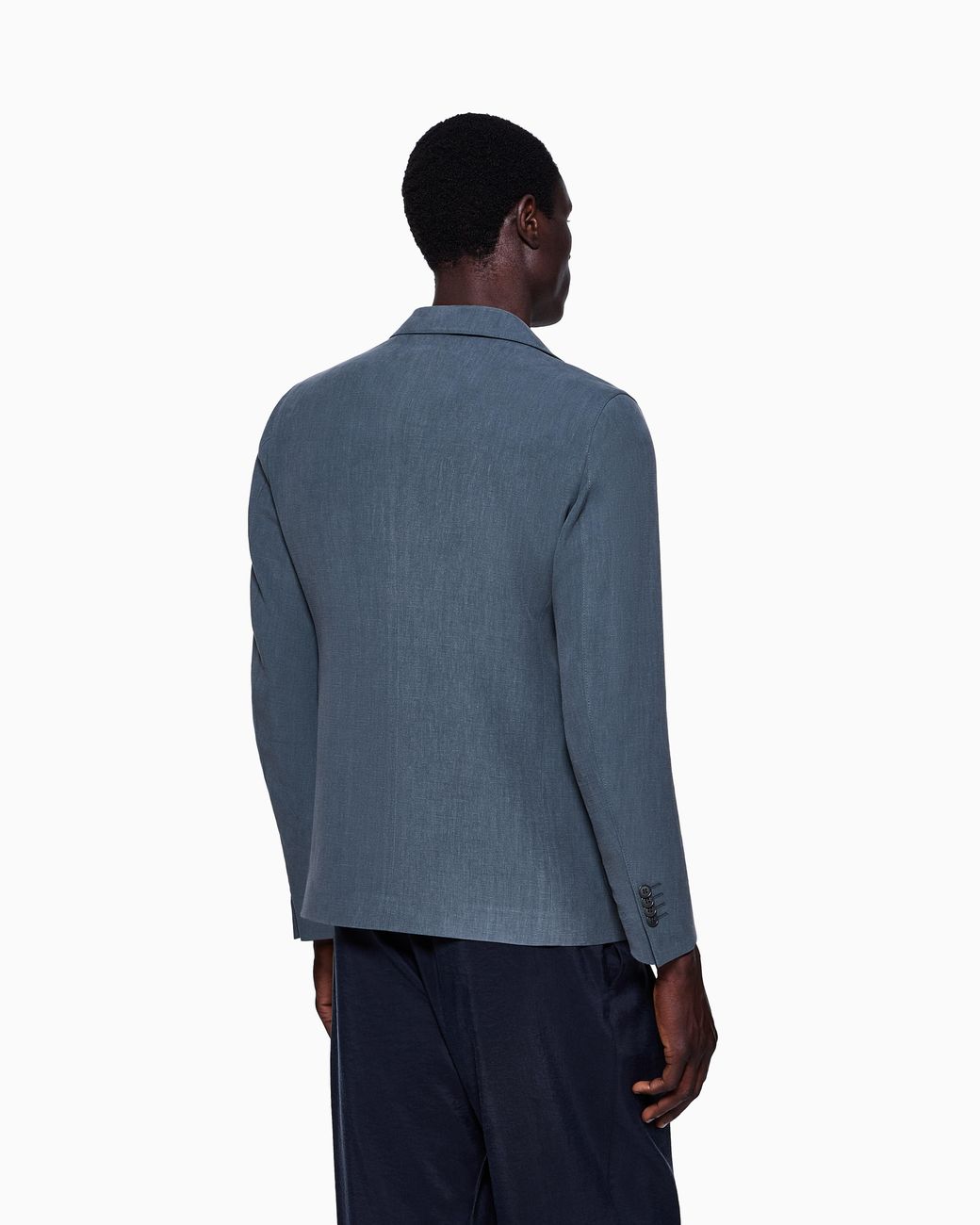 Giorgio Armani Blue Upton Line Single-Breasted Jacket for men
