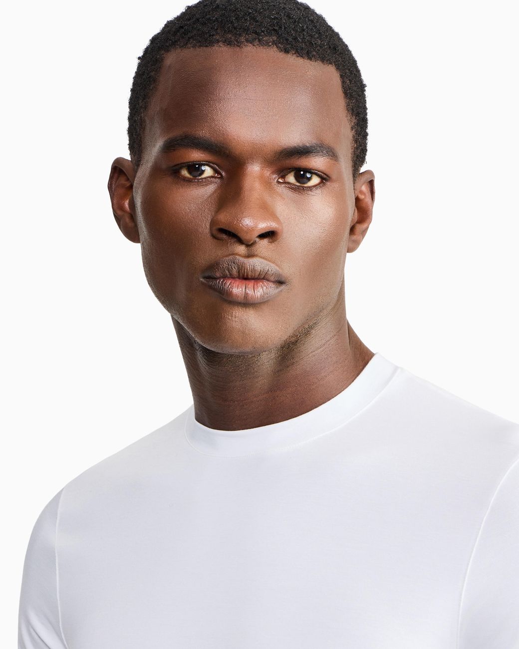 Giorgio Armani White Jersey T-Shirt for men