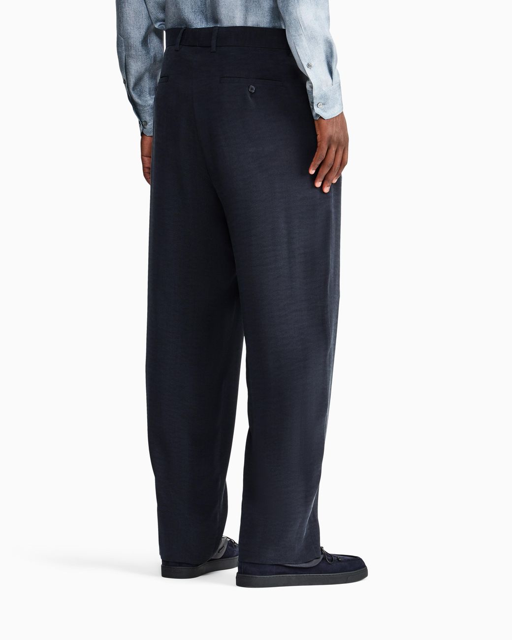 Giorgio Armani Blue Straight-Leg Trousers for men