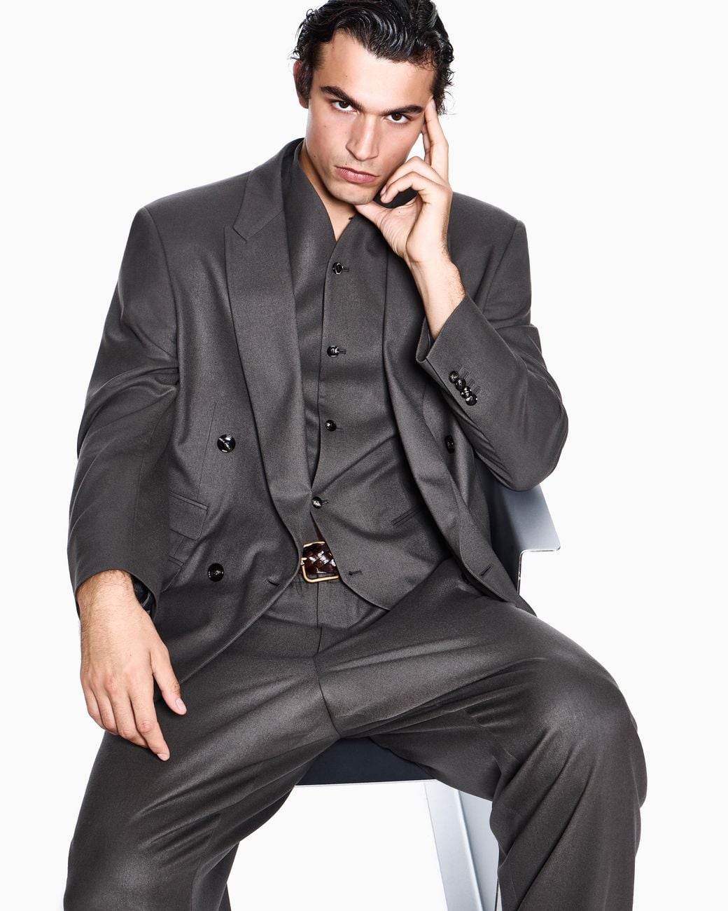 Giorgio Armani Gray Suit Oversized Fit for men