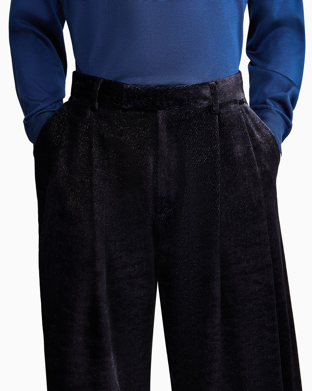 Giorgio Armani Blue Oversized Pants for men