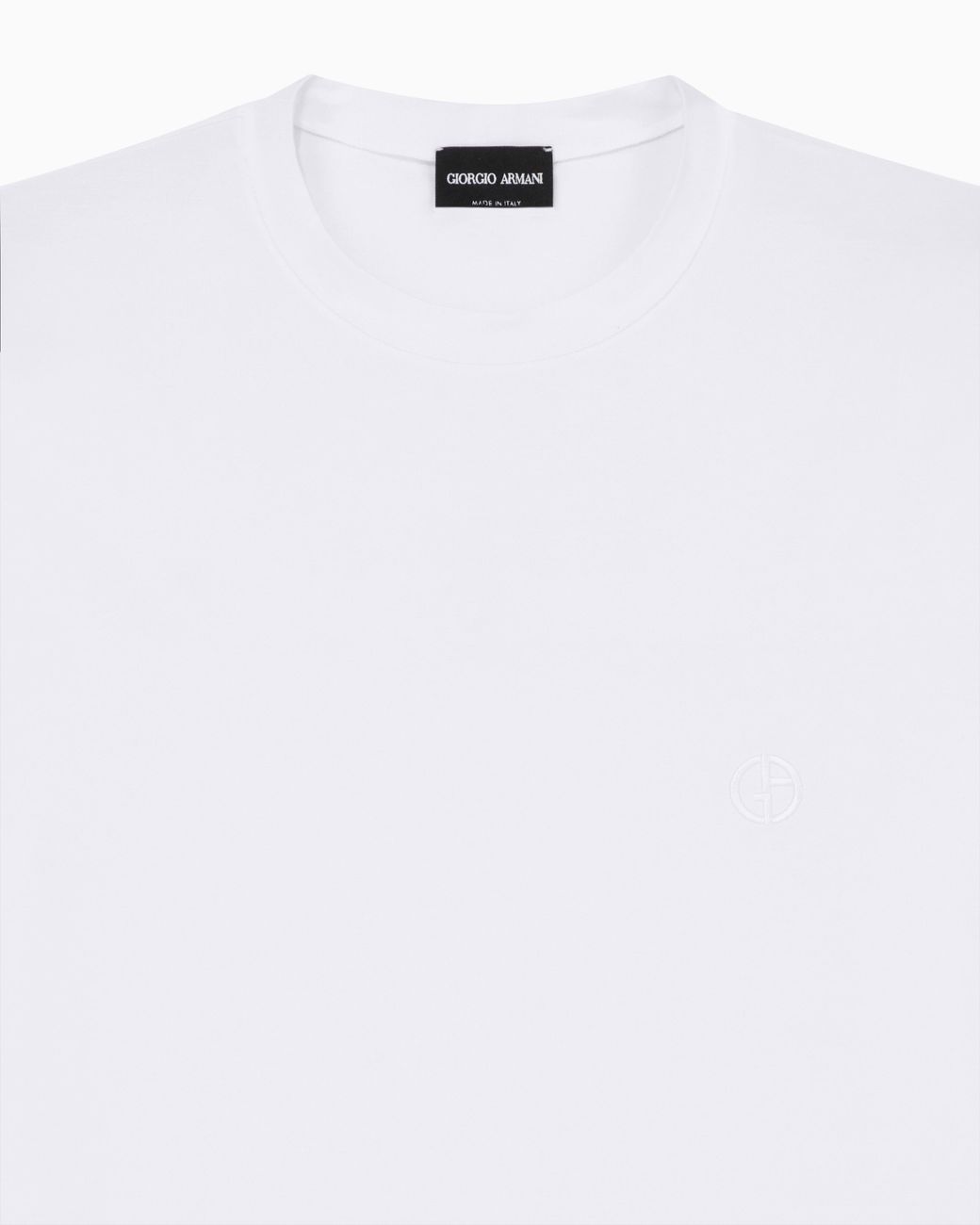 Giorgio Armani White Crew-Neck T-Shirt for men