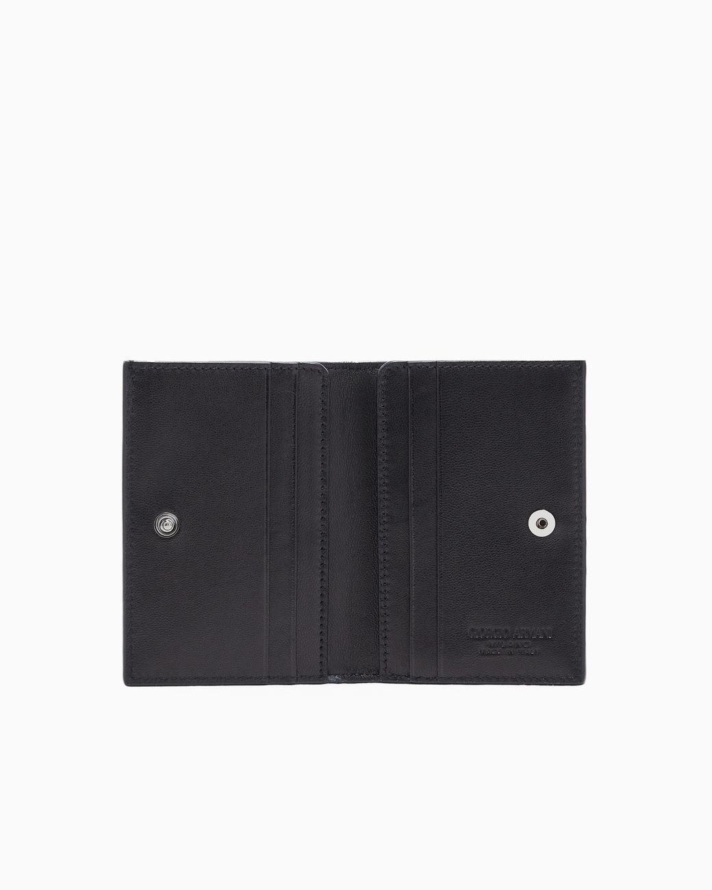 Giorgio Armani Black Nappa-Leather Bifold Wallet for men