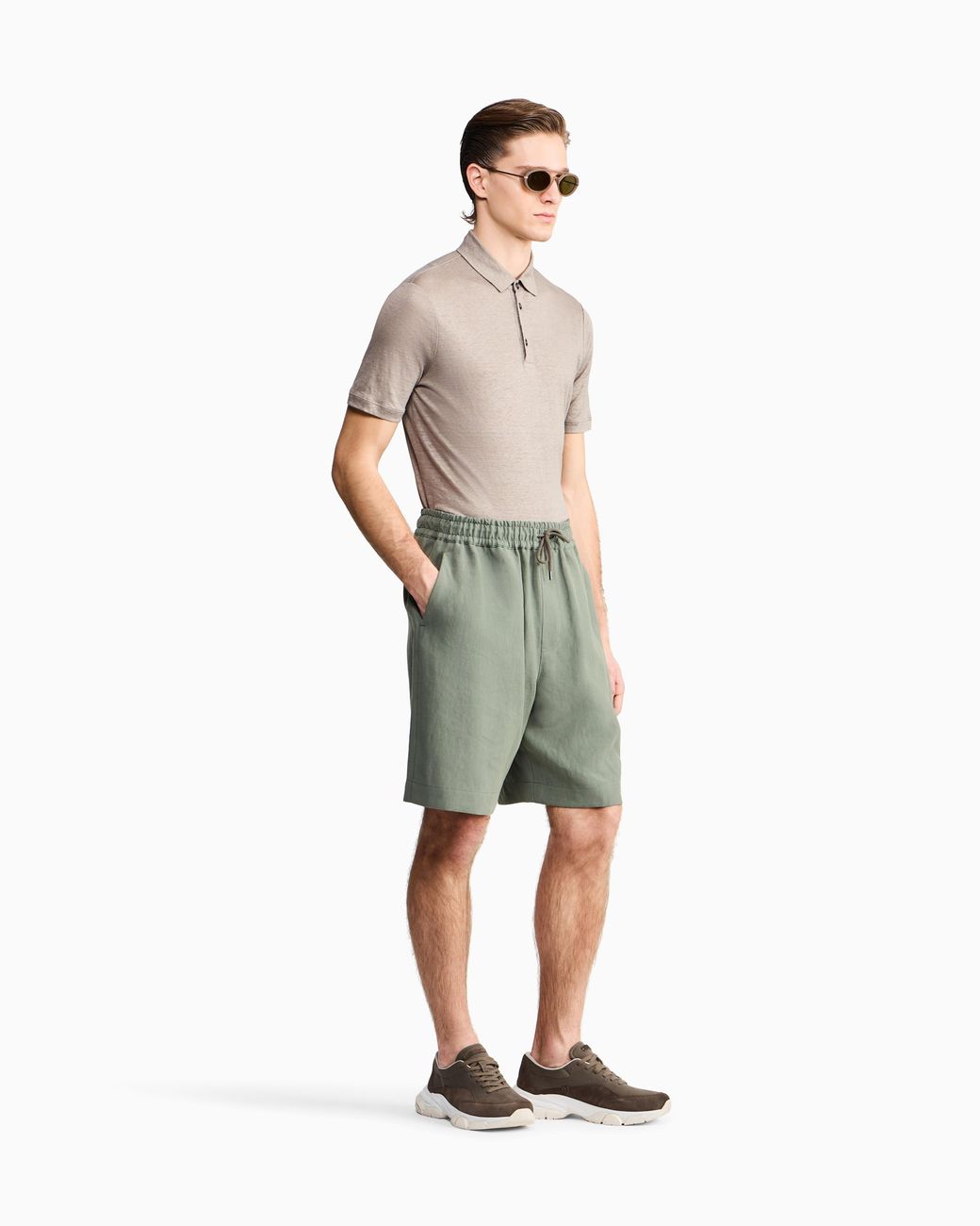 Giorgio Armani Natural Short Sleeve Polo for men