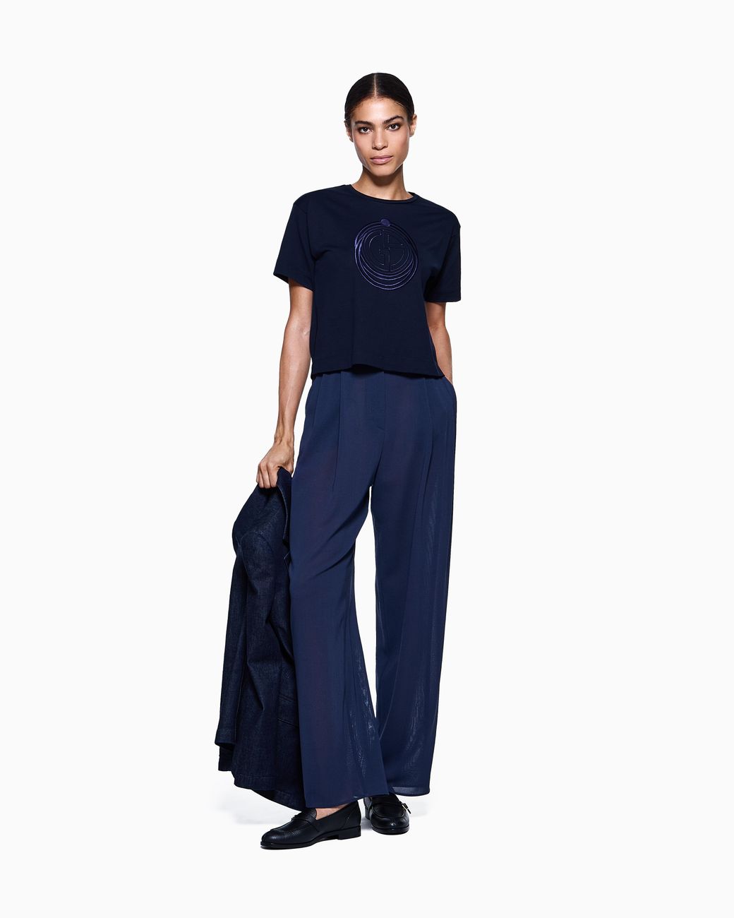 Giorgio Armani Blue Regular Fit T-Shirts