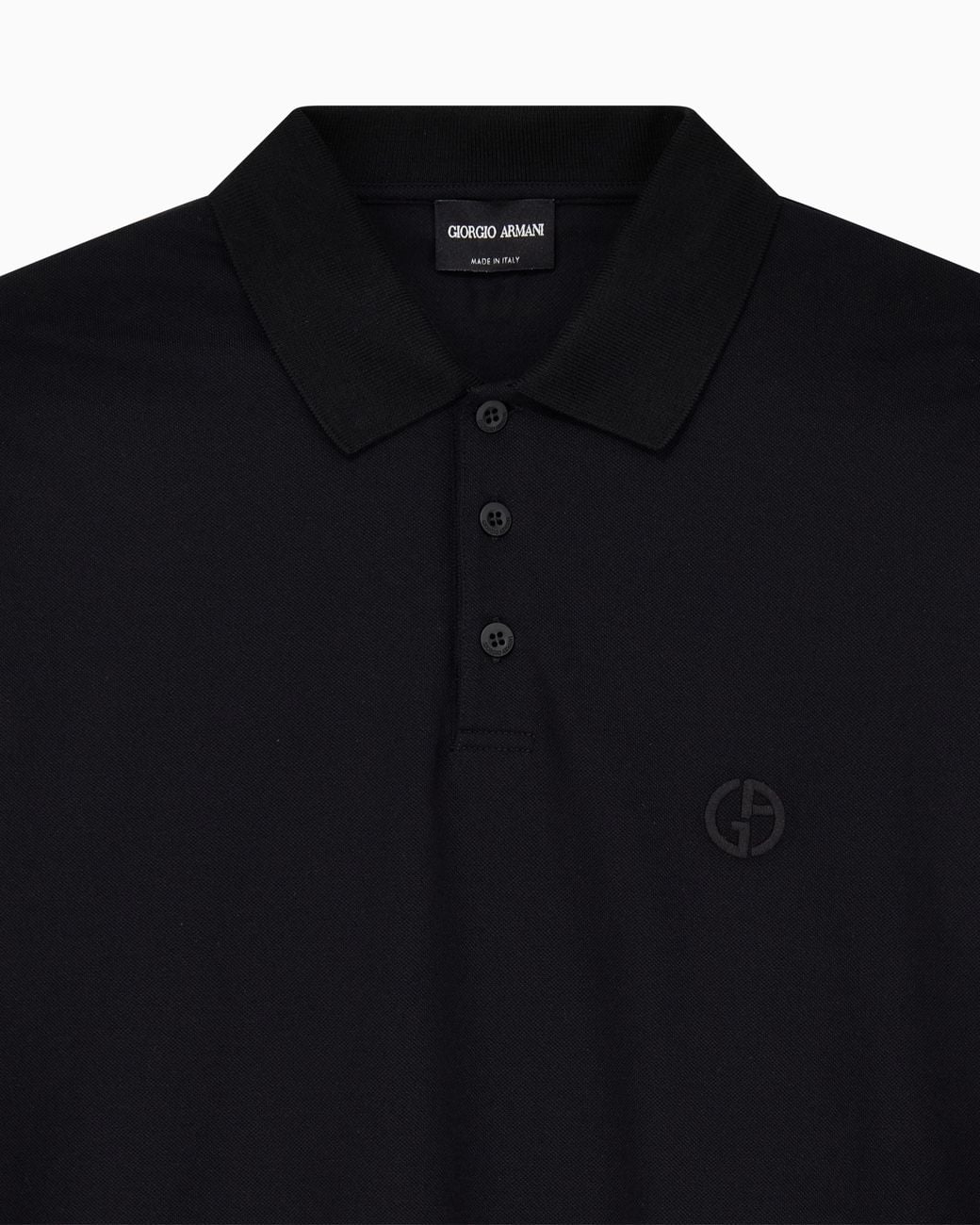 Giorgio Armani Black Slim Fit Polo for men