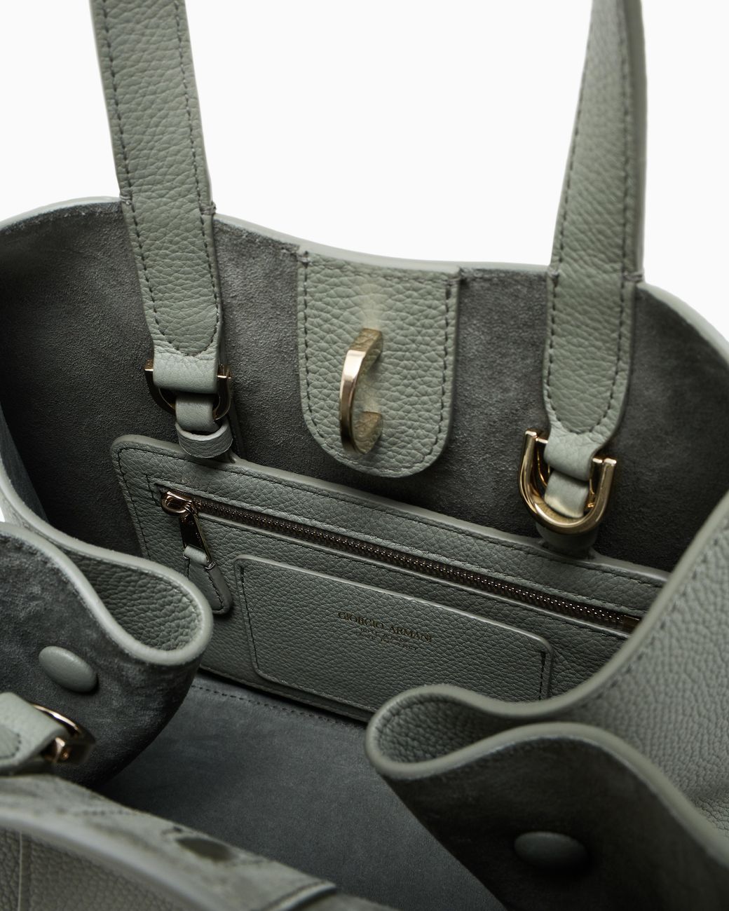Giorgio Armani Gray Small Tote Bag