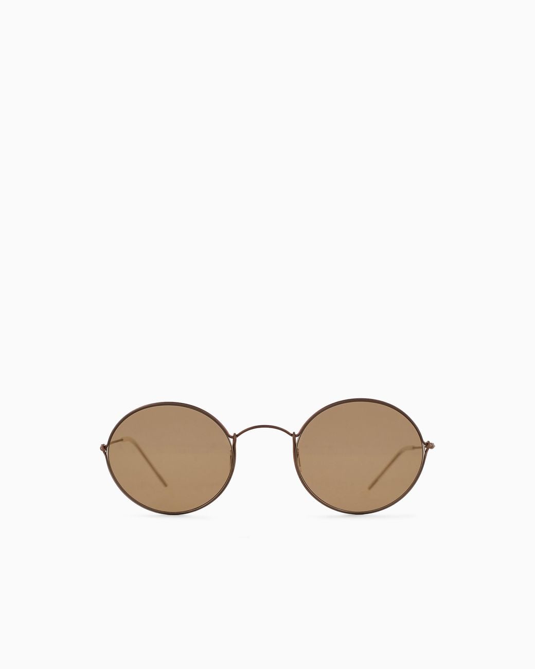 Giorgio Armani Brown Oval Sunglasses for men