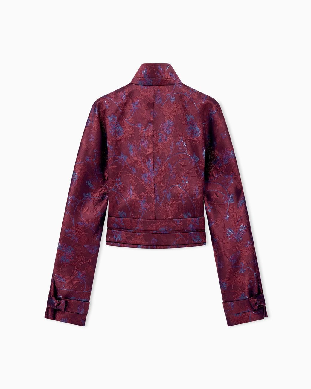 Giorgio Armani Purple Blazer Slim-Fit Cropped