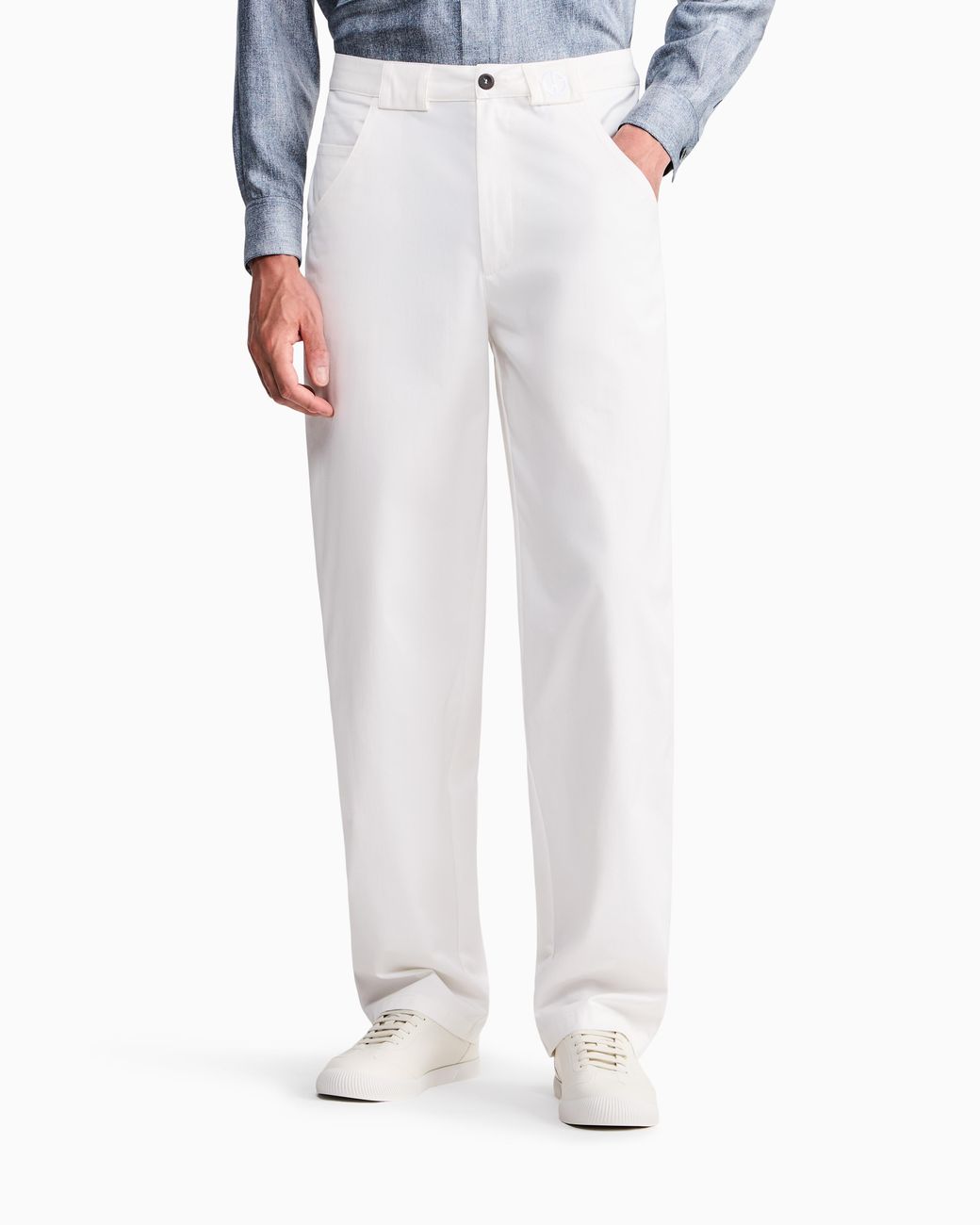 Giorgio Armani White Trouser Regular Fit for men