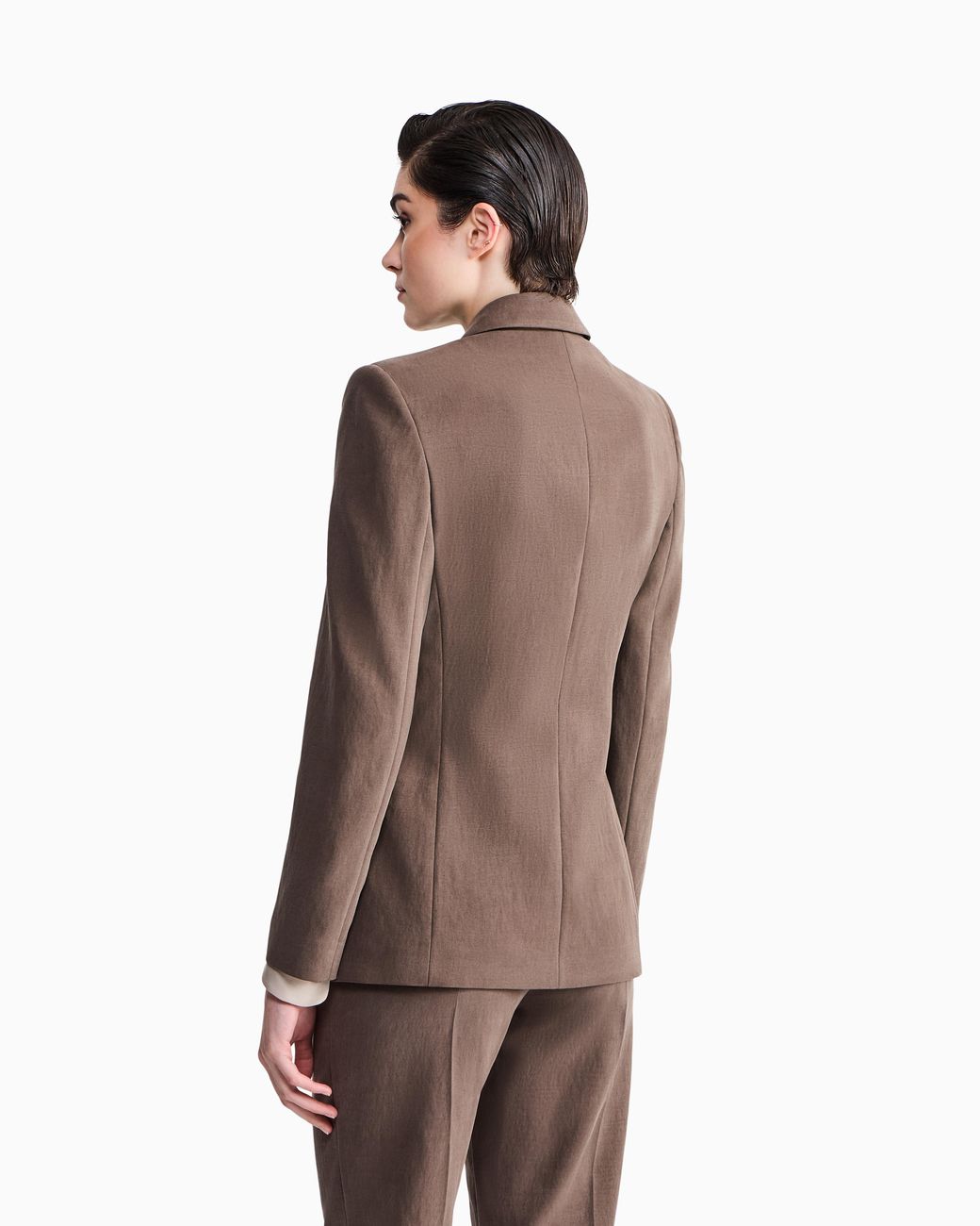Giorgio Armani Brown Single-Breasted Blazer