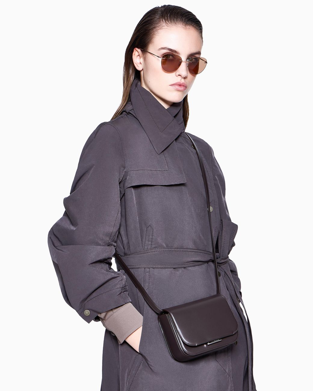 Giorgio Armani Black Small Leather Shoulder Bag