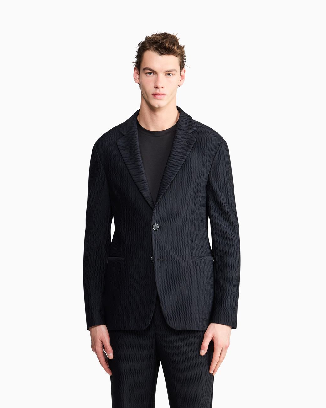 Giorgio Armani Blue Single-Breasted Jacket for men