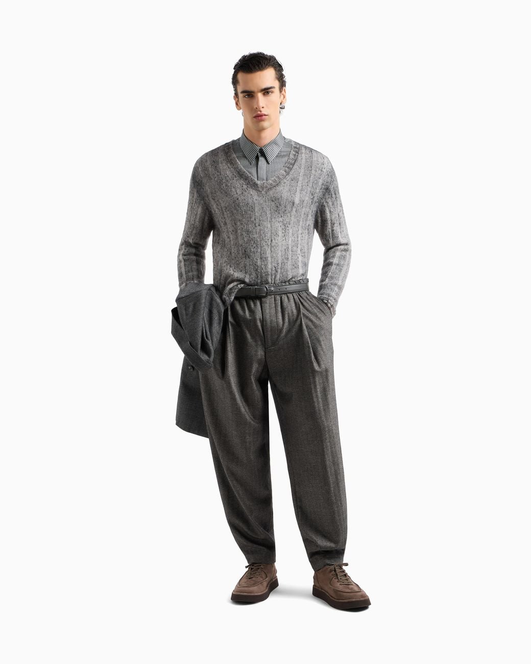 Giorgio Armani Gray Shirt for men