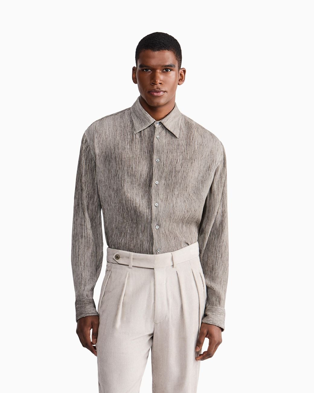 Giorgio Armani Gray Fashion Shirts for men