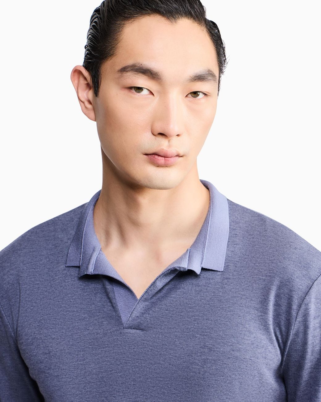 Giorgio Armani Blue Polo Shirt Regular Fit for men