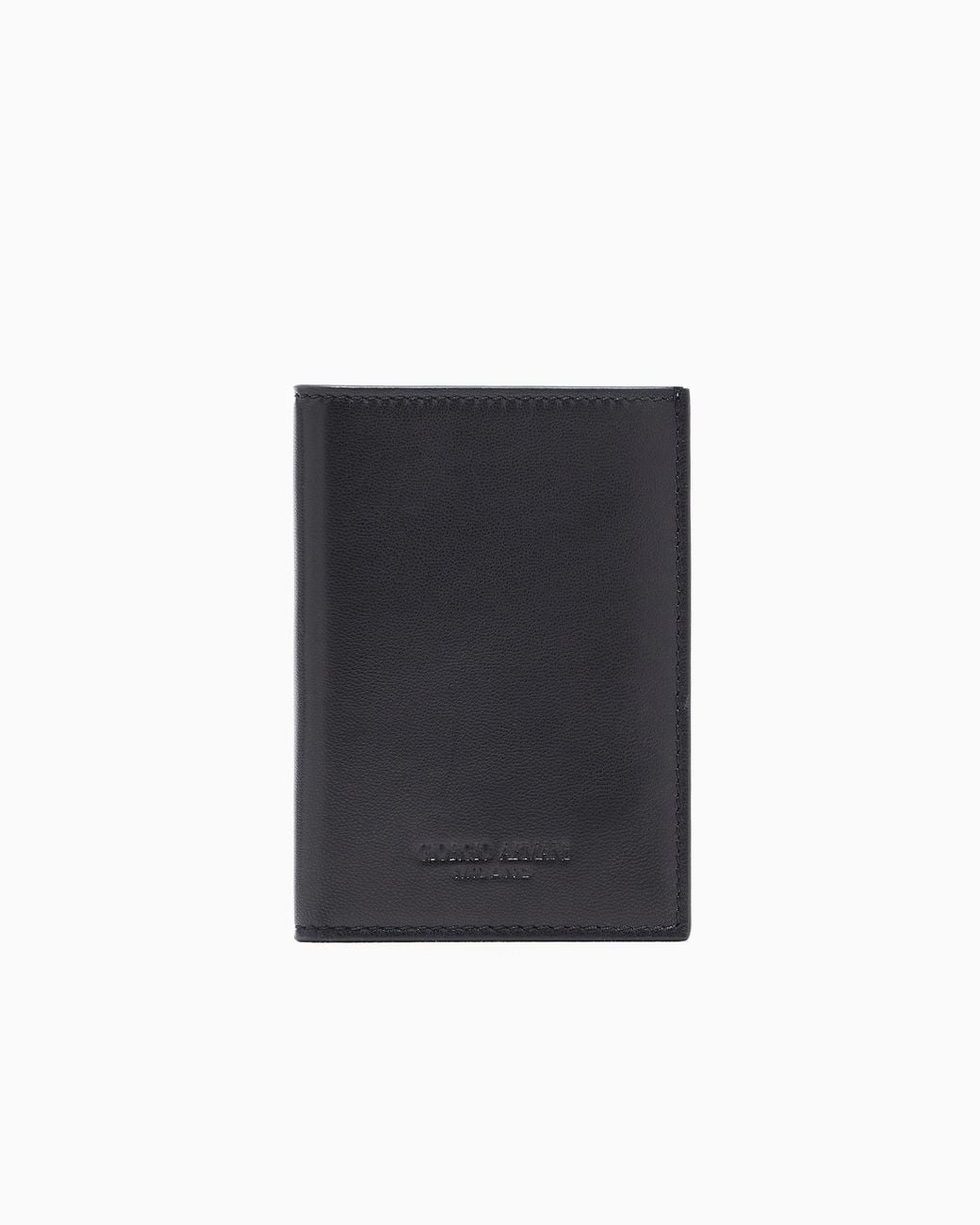 Giorgio Armani Black Nappa-Leather Bifold Wallet for men