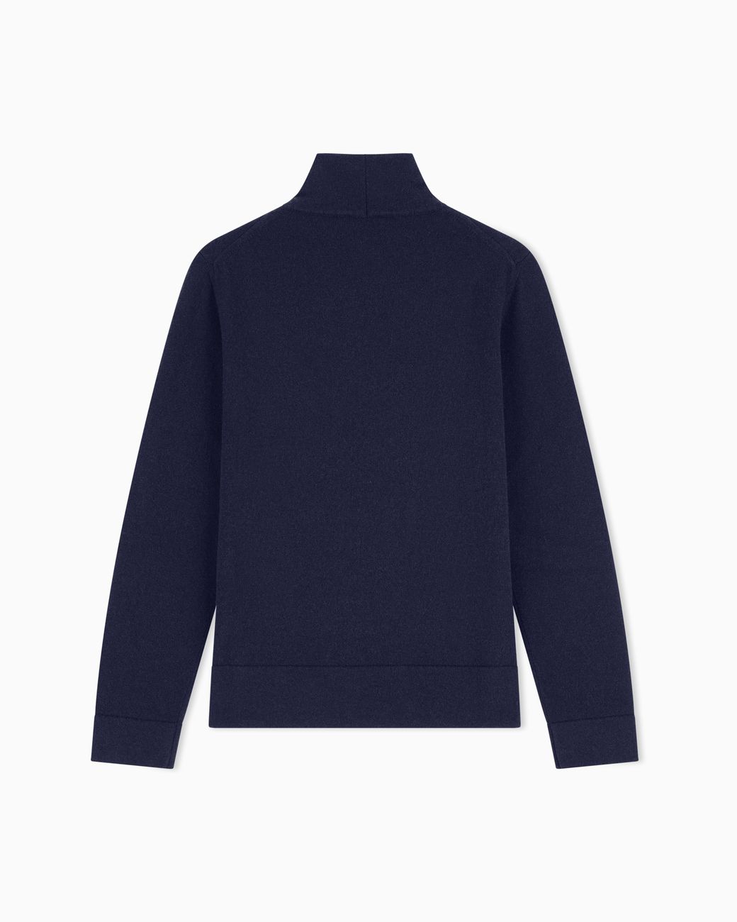 Giorgio Armani Blue Pure Cashmere Cowl-Neck Jumper