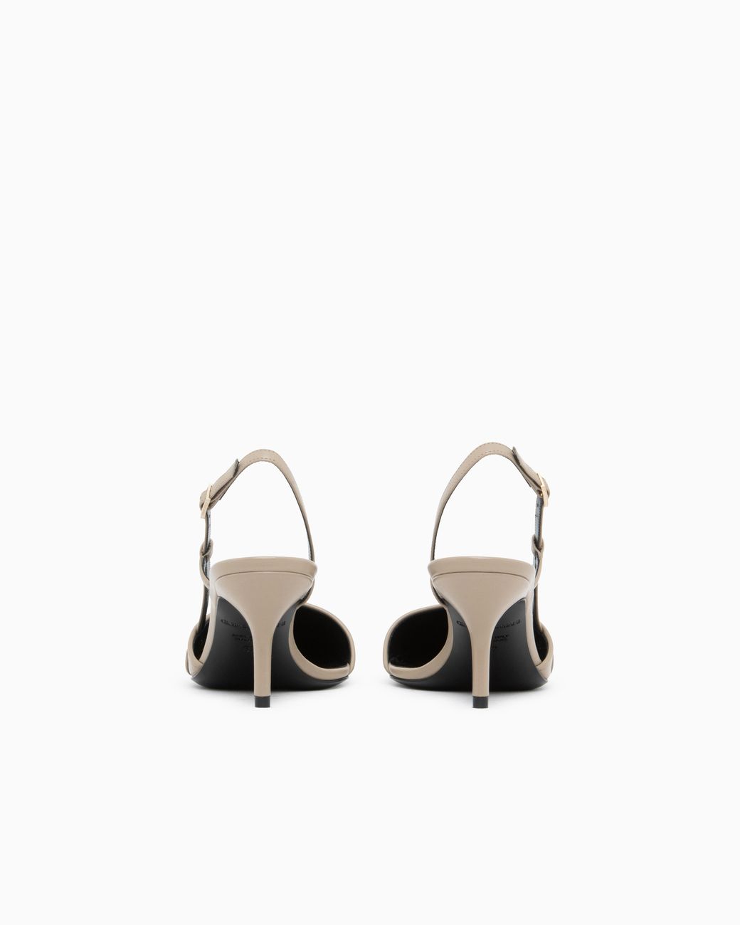 Giorgio Armani White Decollete Shoe With Cornely Details And Leather Upper
