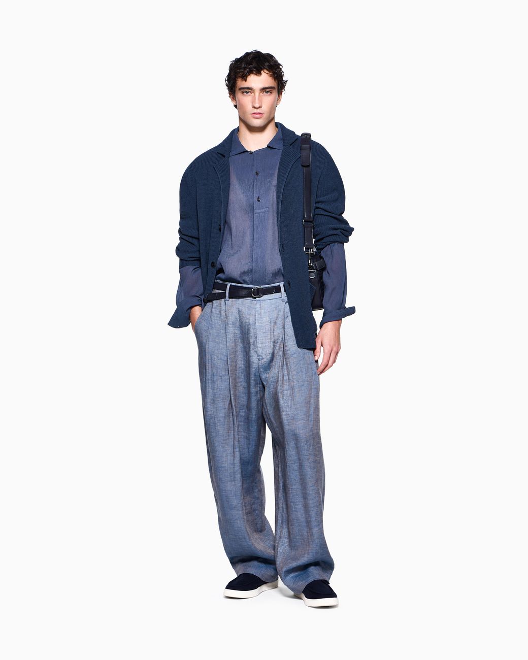 Giorgio Armani Blue Trouser Oversized Fit for men