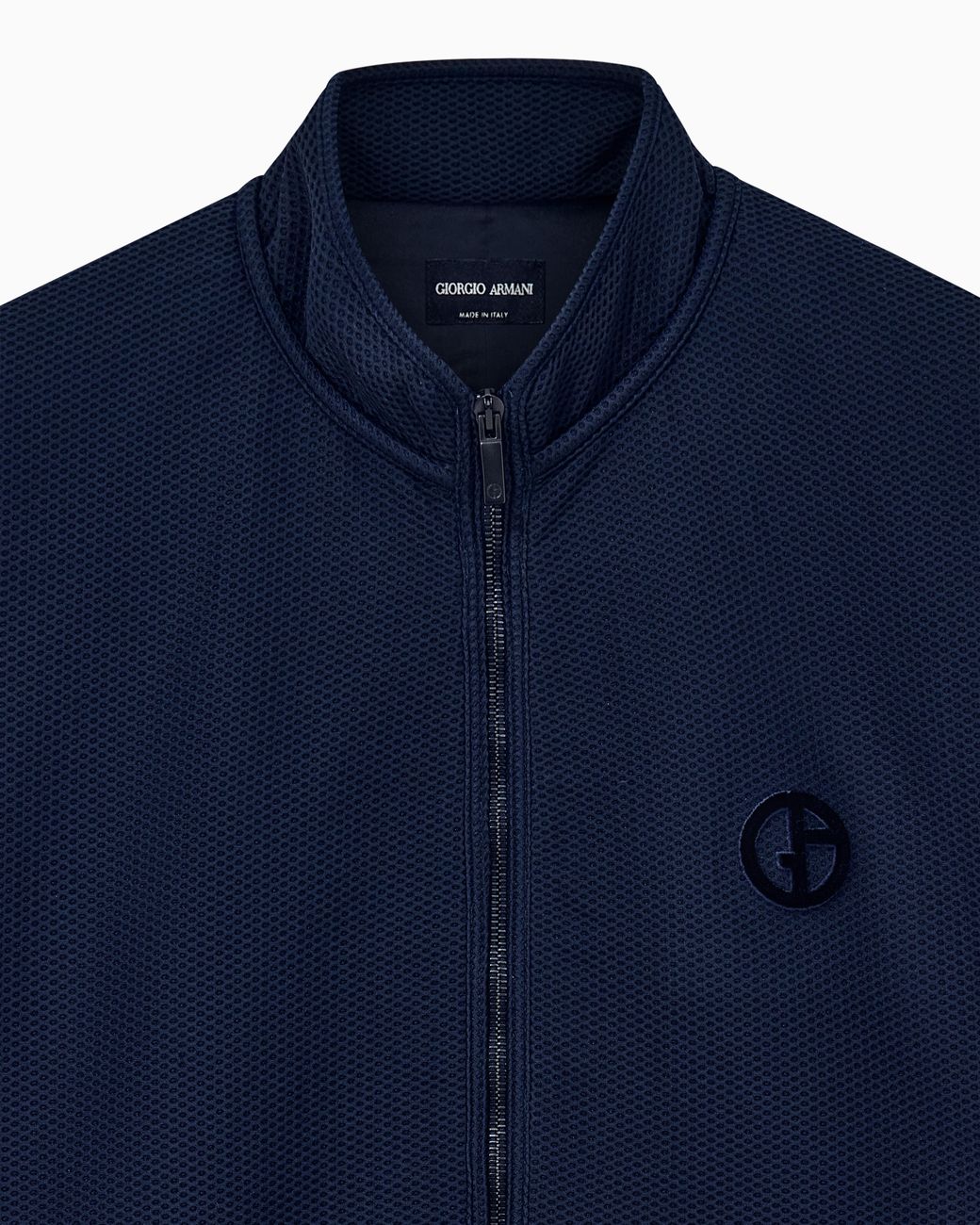 Giorgio Armani Blue Blouson Jacket Regular Fit Jersey for men