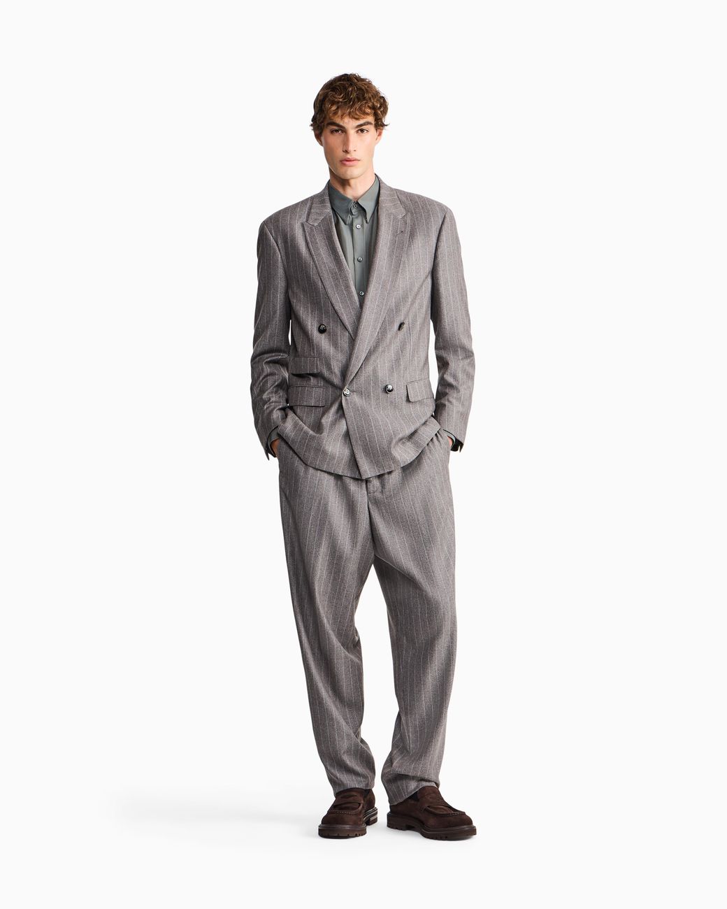 Giorgio Armani Gray Shirt Regular Fit for men