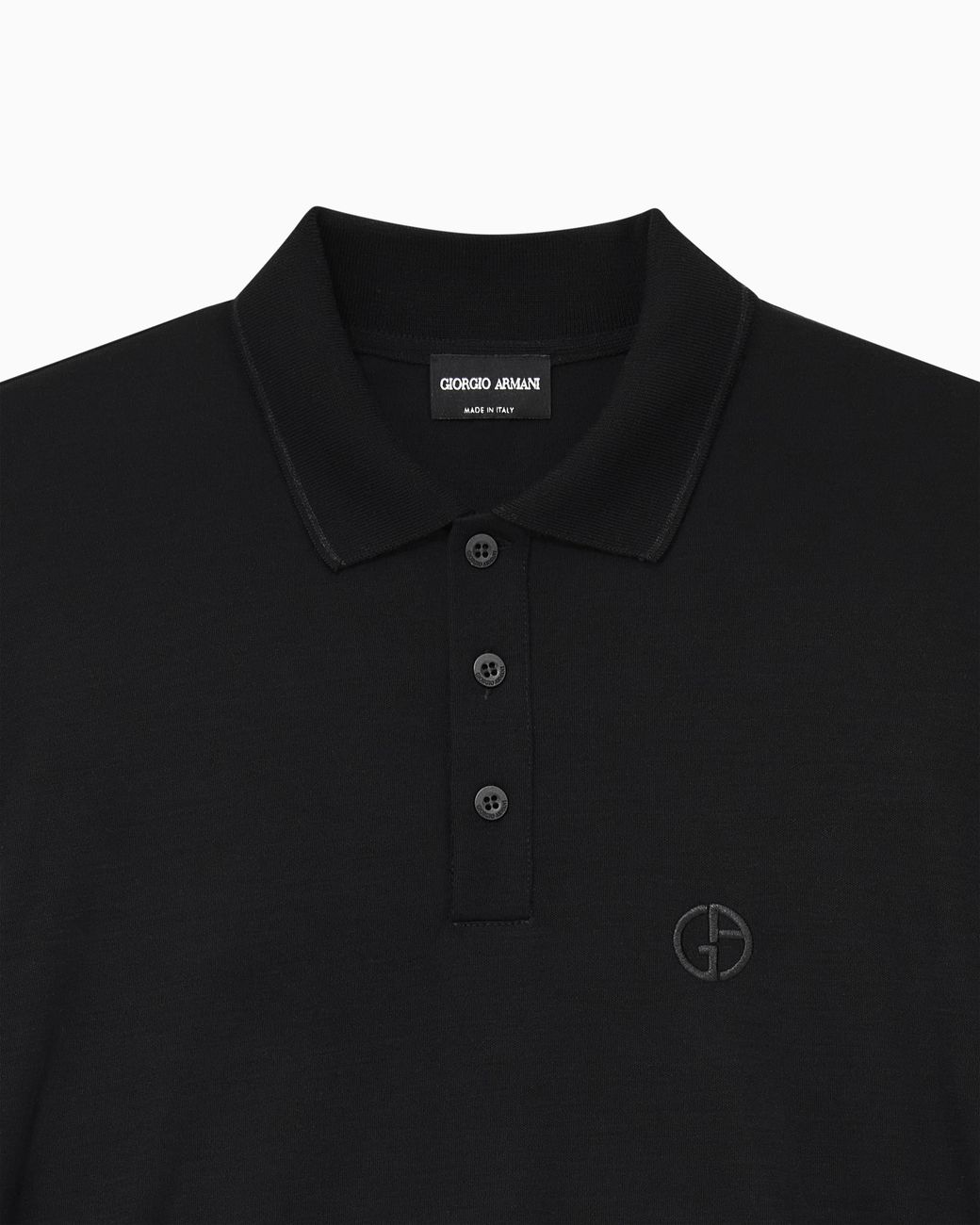 Giorgio Armani Black Polo Shirt Regular Fit for men