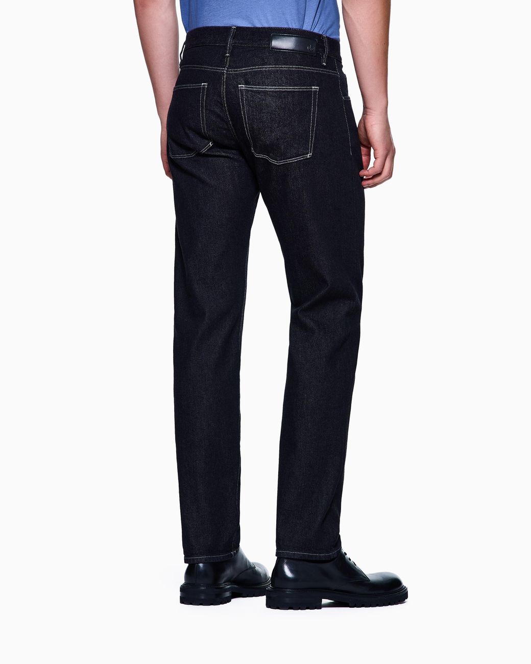 Giorgio Armani Black Five-Pocket, Regular-Fit Trousers for men