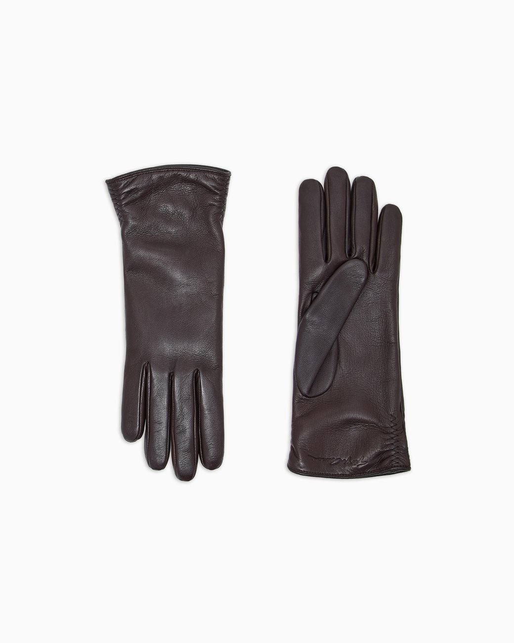 Giorgio Armani White Lambskin Nappa Leather Gloves