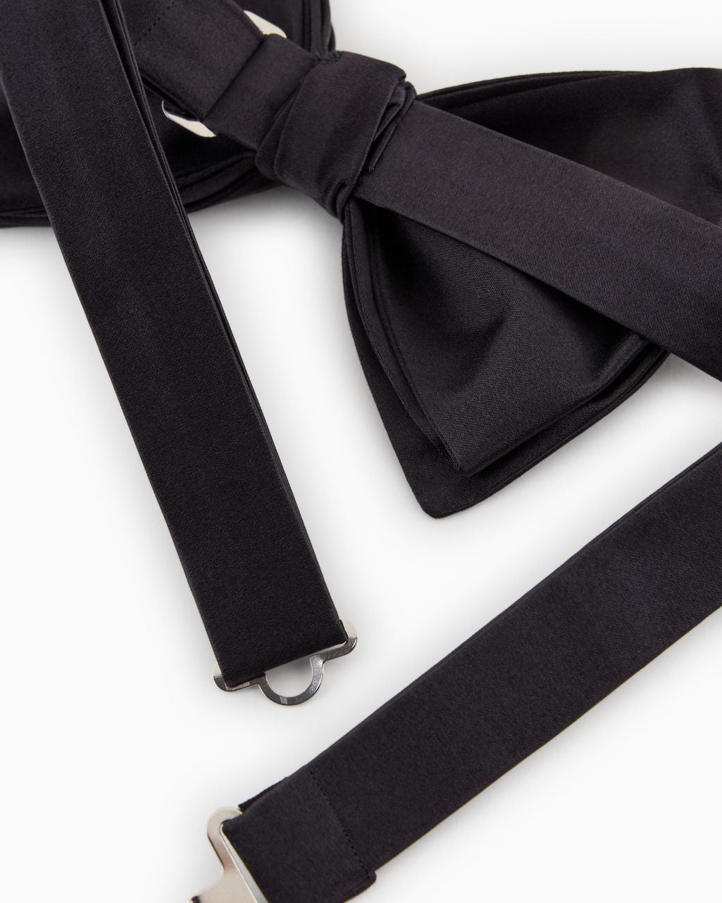 Giorgio Armani Black Large, Pure Silk Knotted Bow Tie for men