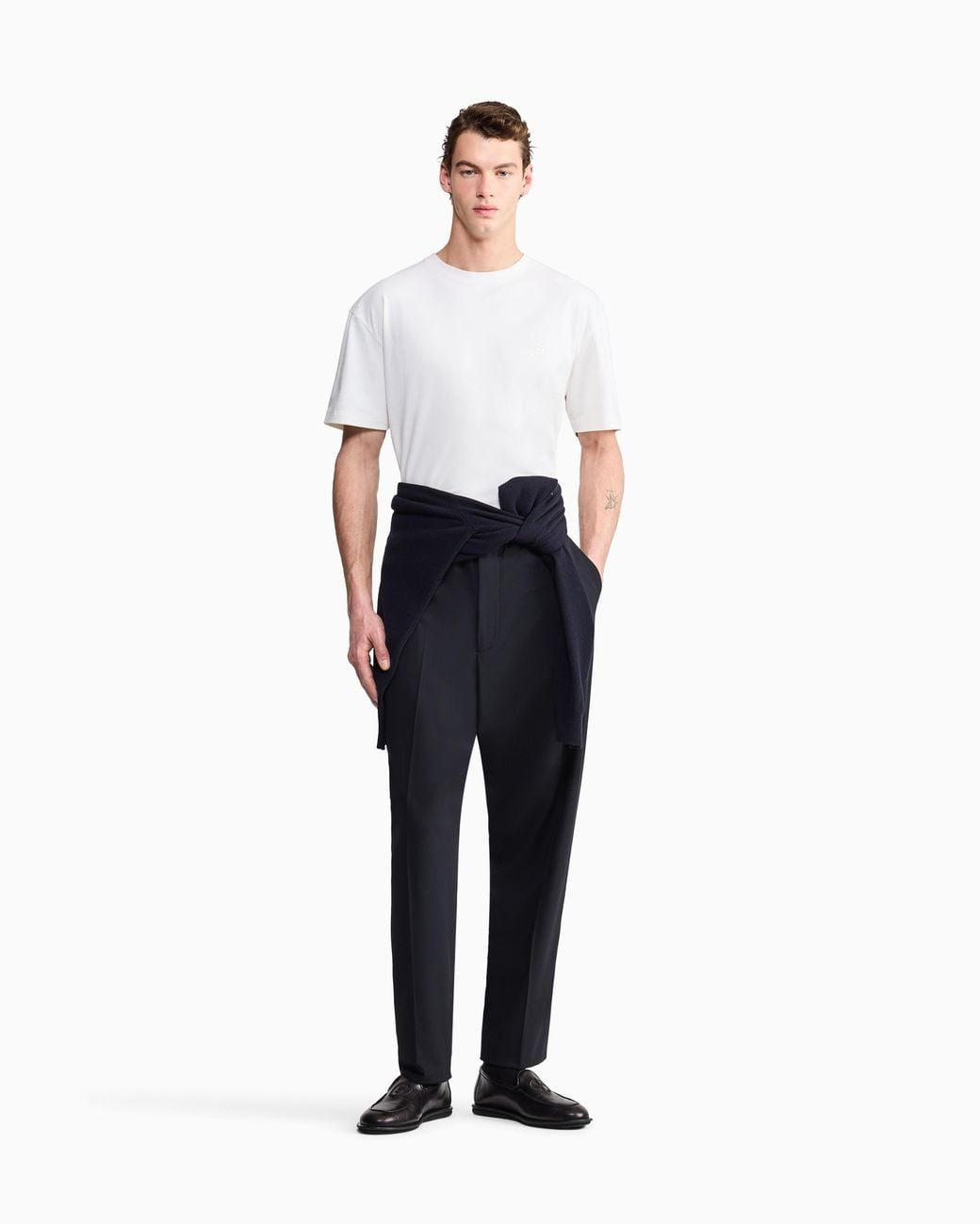 Giorgio Armani White Crew Neck T-Shirt for men
