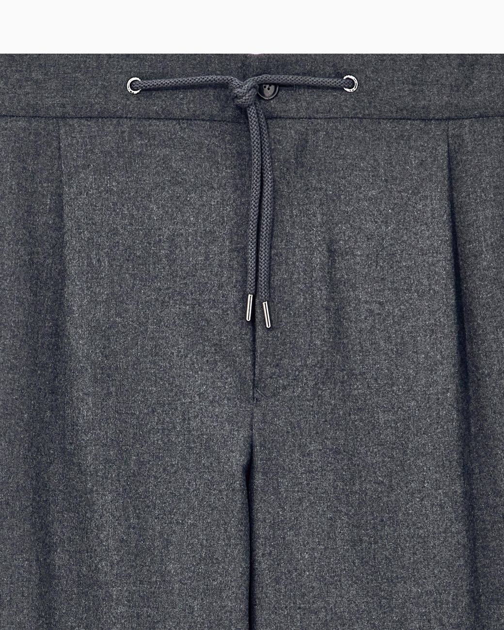 Giorgio Armani Gray Trouser Cashmere Regular Fit Solid Stretch Drap for men