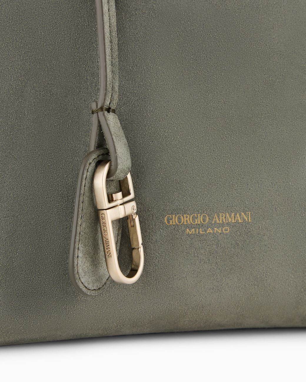 Giorgio Armani Green Medium Suede Handbag