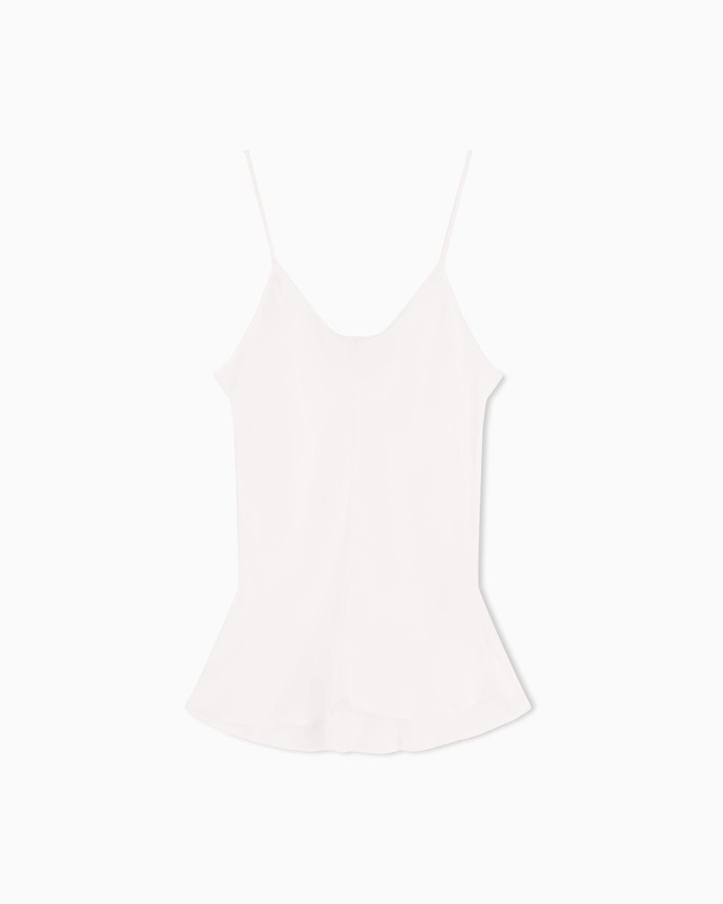 Giorgio Armani White Silk Charmeuse Top