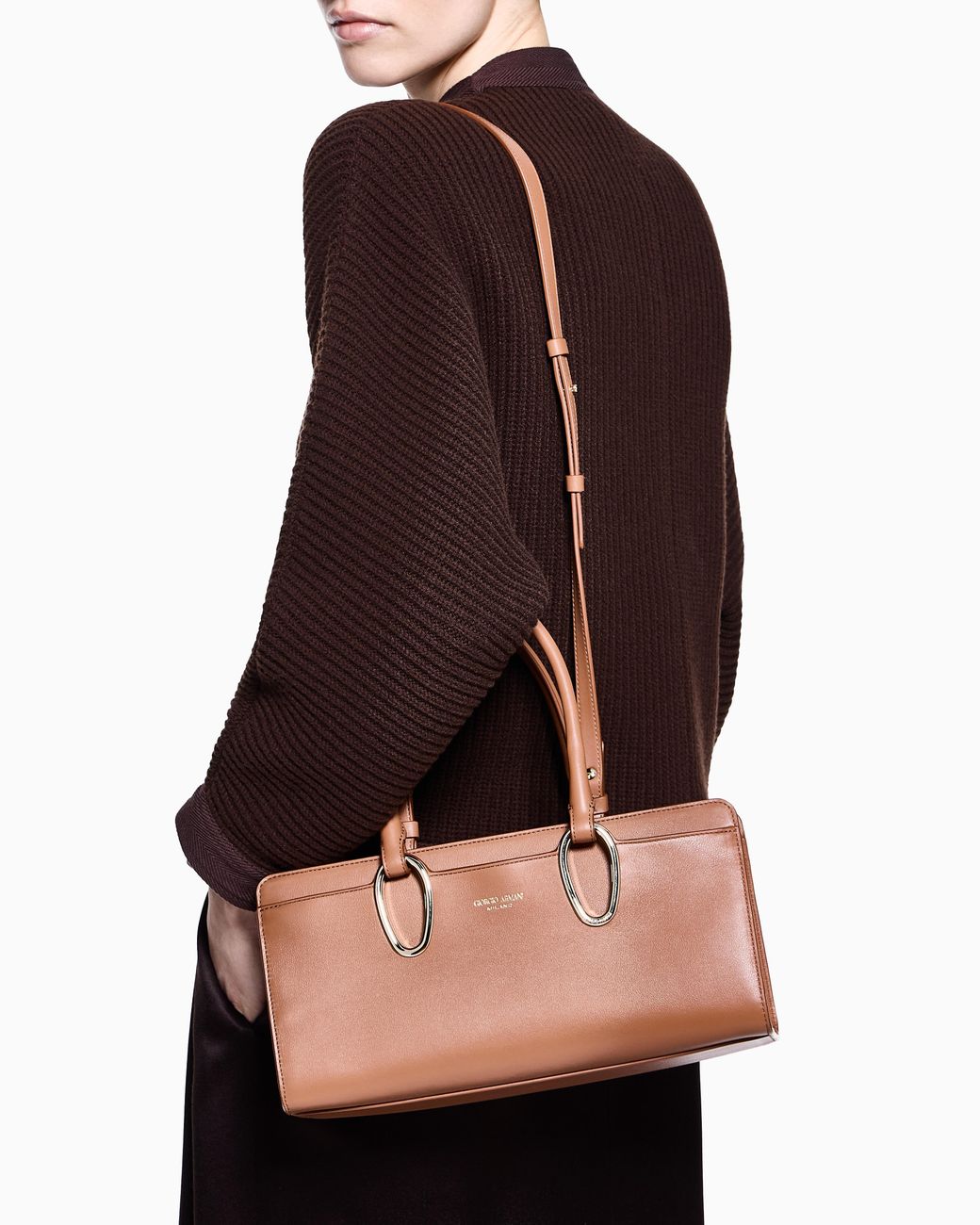 Giorgio Armani Pink Leather Bauletto Bag
