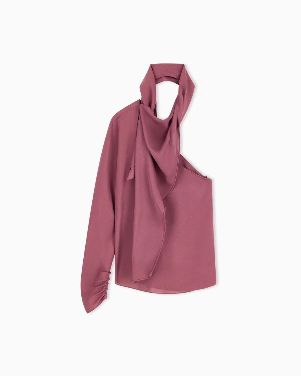 Giorgio Armani Purple One-Shoulder Shirt
