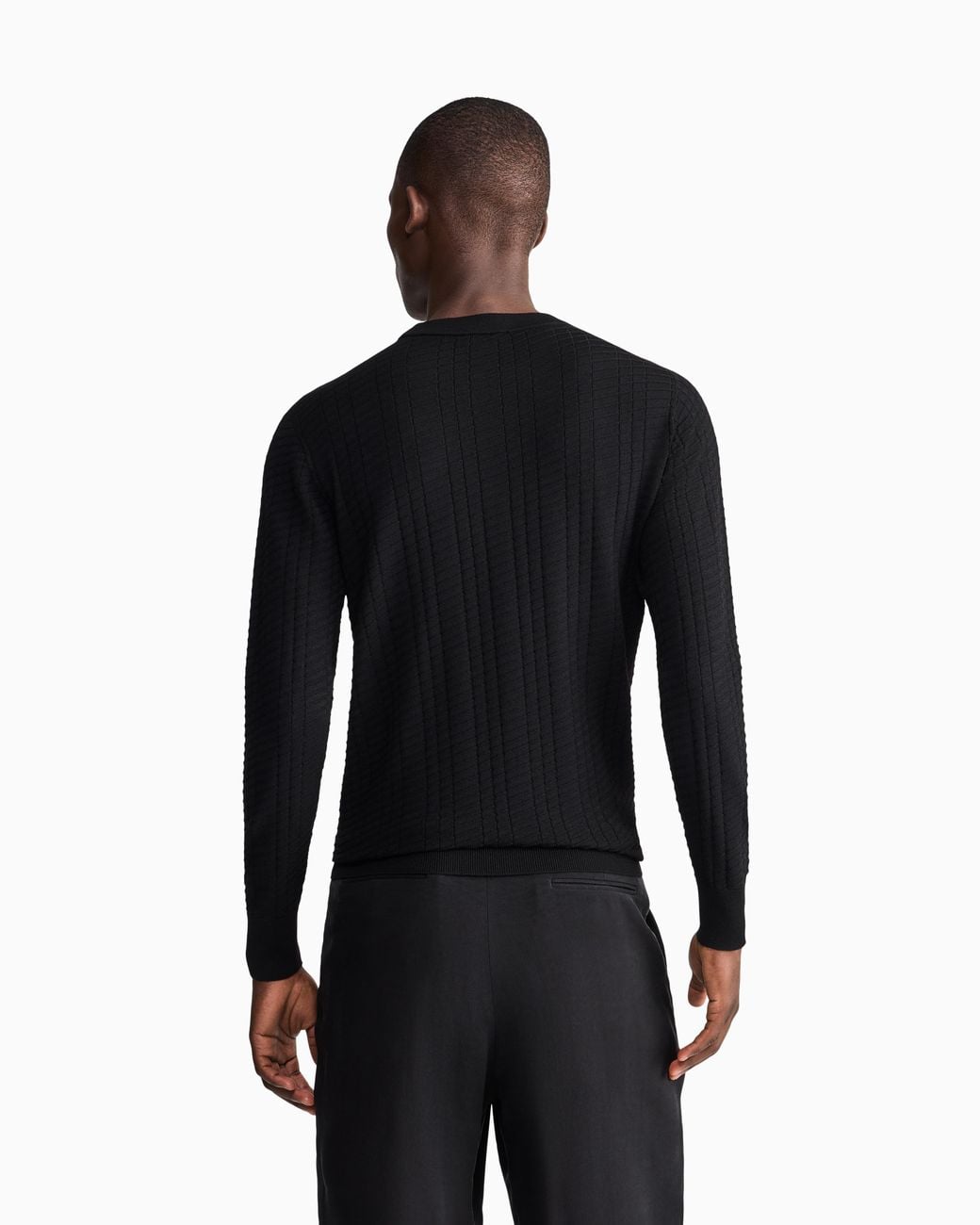 Giorgio Armani Blue Crewneck Sweater for men