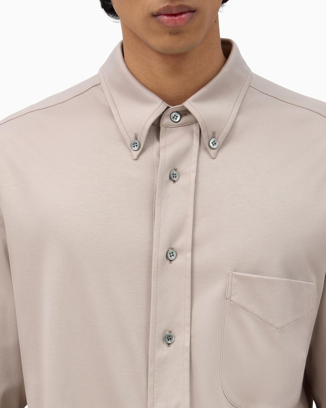 Giorgio Armani Natural Cotton Jersey Shirt X Kith for men