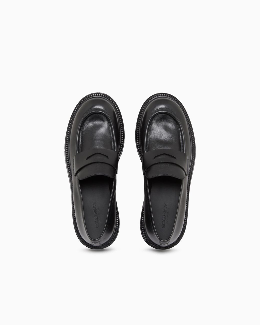 Giorgio Armani White Nappa Leather Loafers for men
