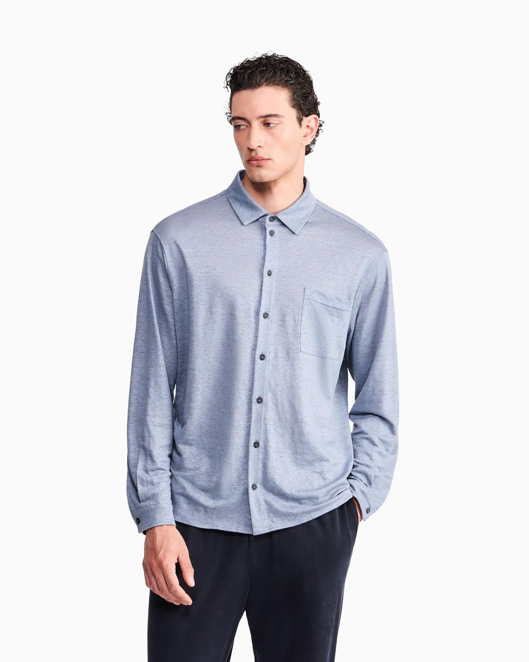 Giorgio Armani Blue Shirt Regular Fit for men