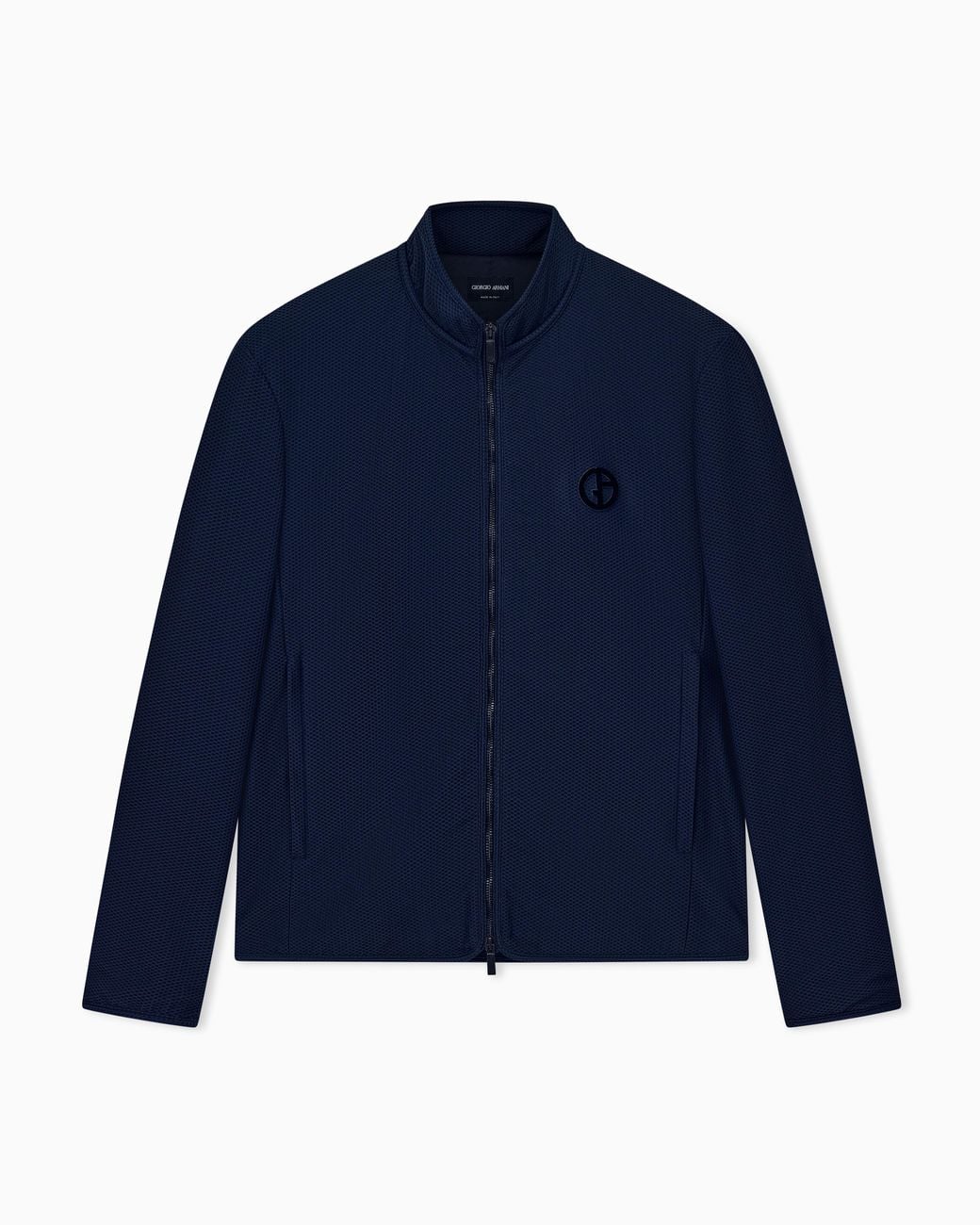 Giorgio Armani Blue Blouson Jacket Regular Fit Jersey for men