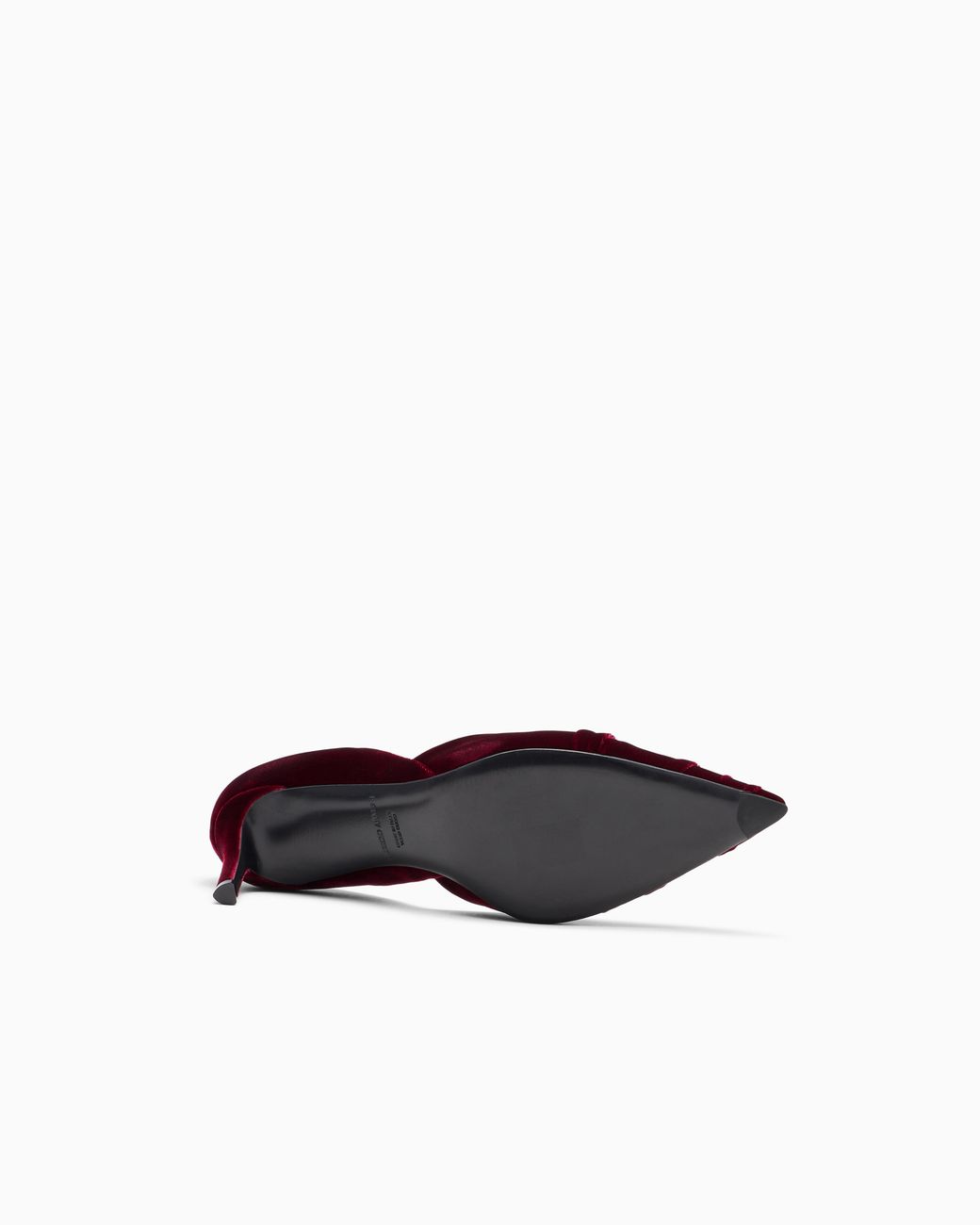 Giorgio Armani Purple Pointed Velvet Pumps With Stiletto Heel