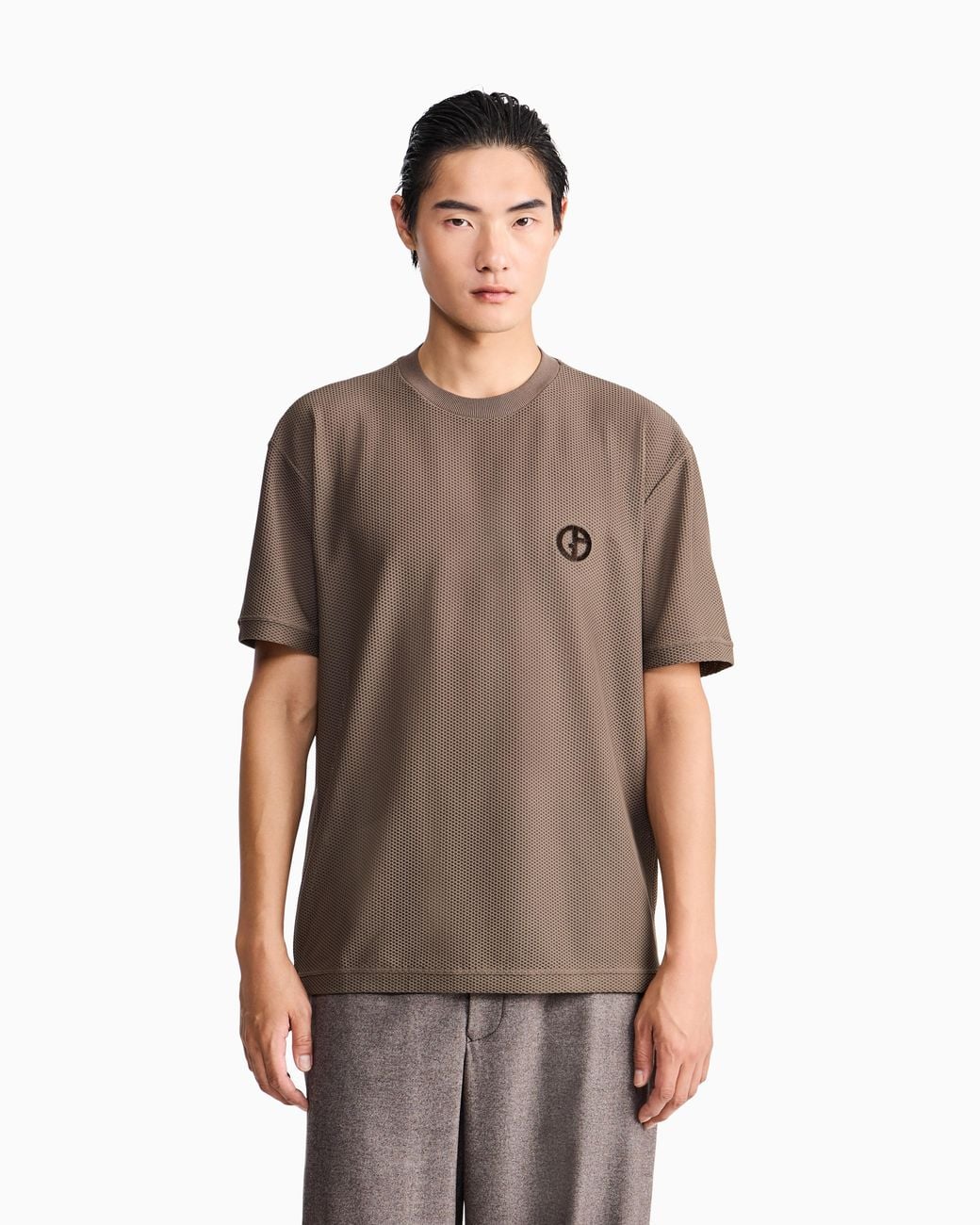 Giorgio Armani Gray T-Shirt Oversized for men