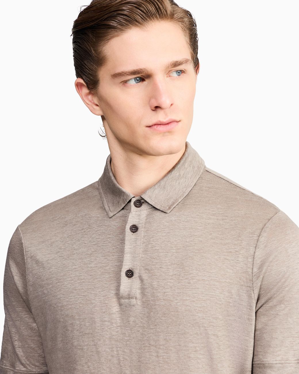 Giorgio Armani Natural Short Sleeve Polo for men