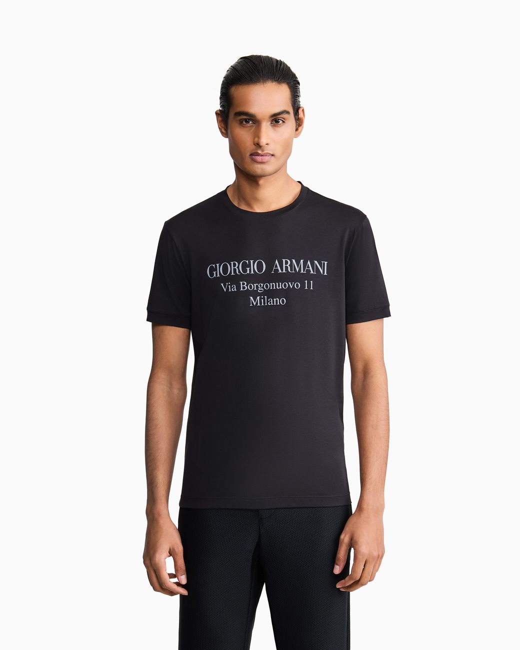 Giorgio Armani Black Jersey T-Shirt for men