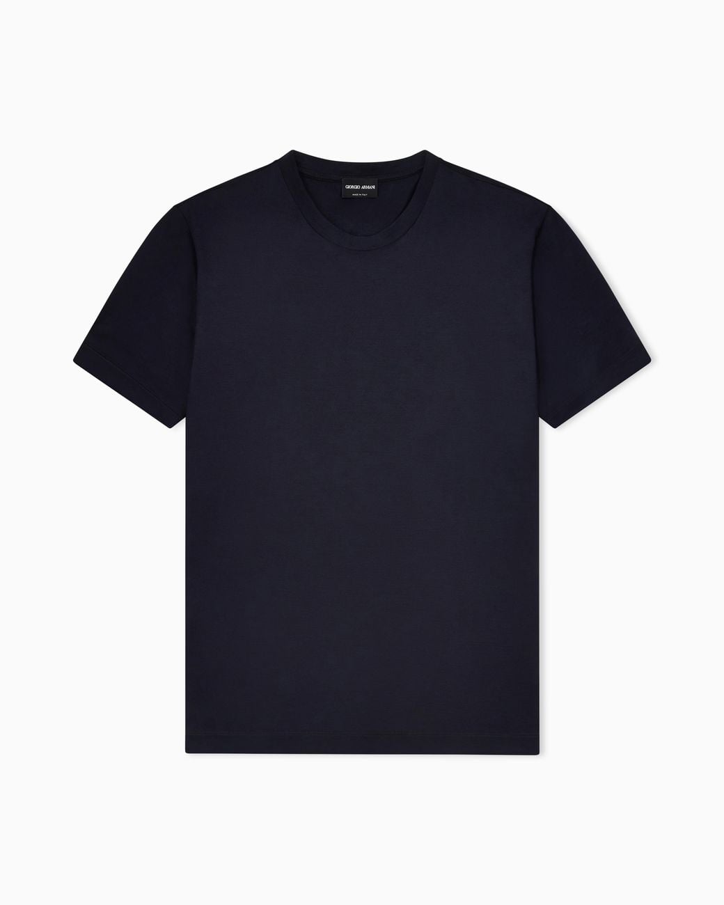 Giorgio Armani Blue Plain-Knit Jersey T-Shirt for men