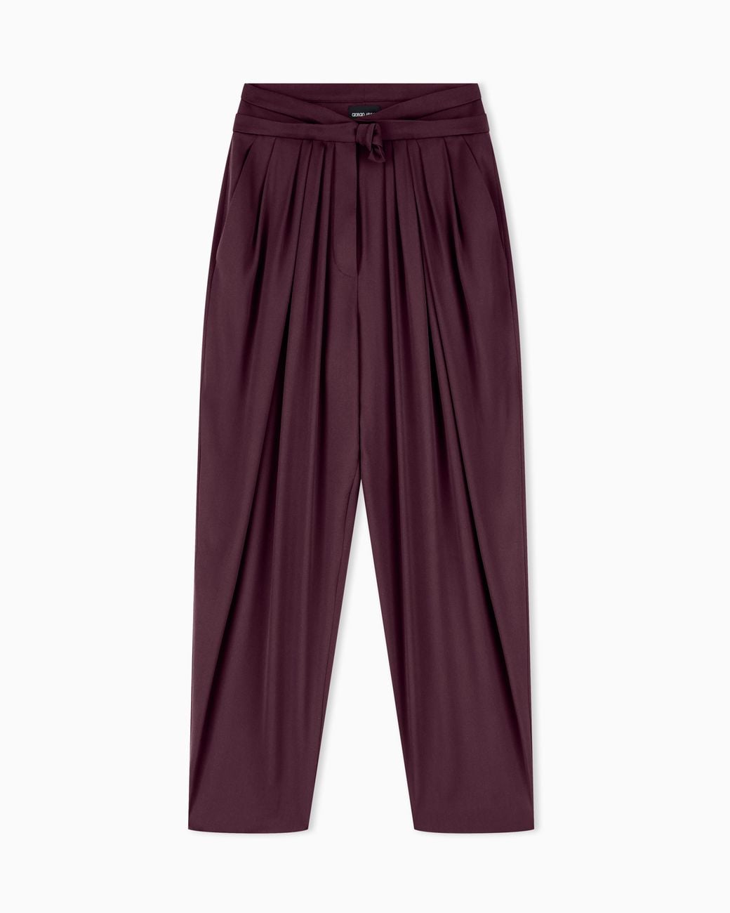 Giorgio Armani Purple Multi-Pleated Trousers